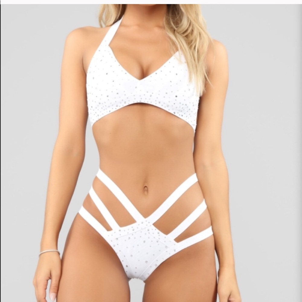 Glamour Bandage Rhinestone swimsuit